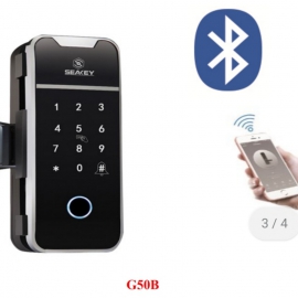 KHÓA CỬA VÂN TAY BLUETOOTH SEAKEY - G50B CHO CỬA KÍNH